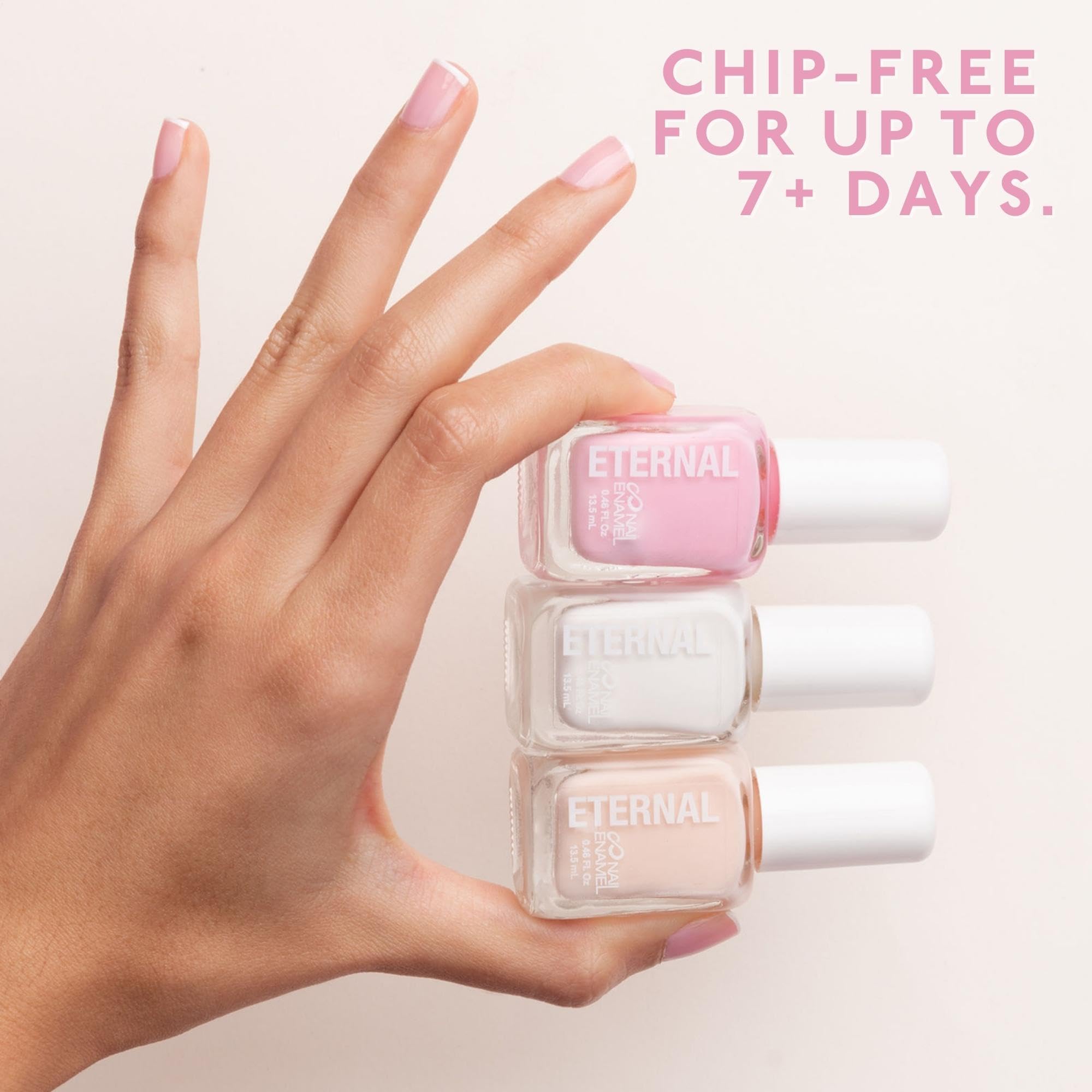 Eternal White Nail Polish Set – OH LA LA (5-Piece), Non-Toxic, Quick-Dry, Made in USA