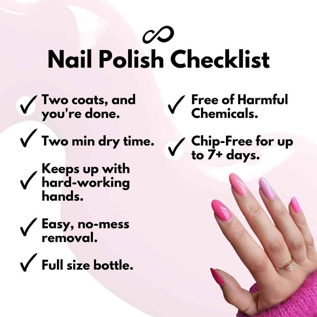 Eternal Pink Nail Polish Set – 5 Pastel Shades, Fast-Dry & Long-Lasting, Made in the USA