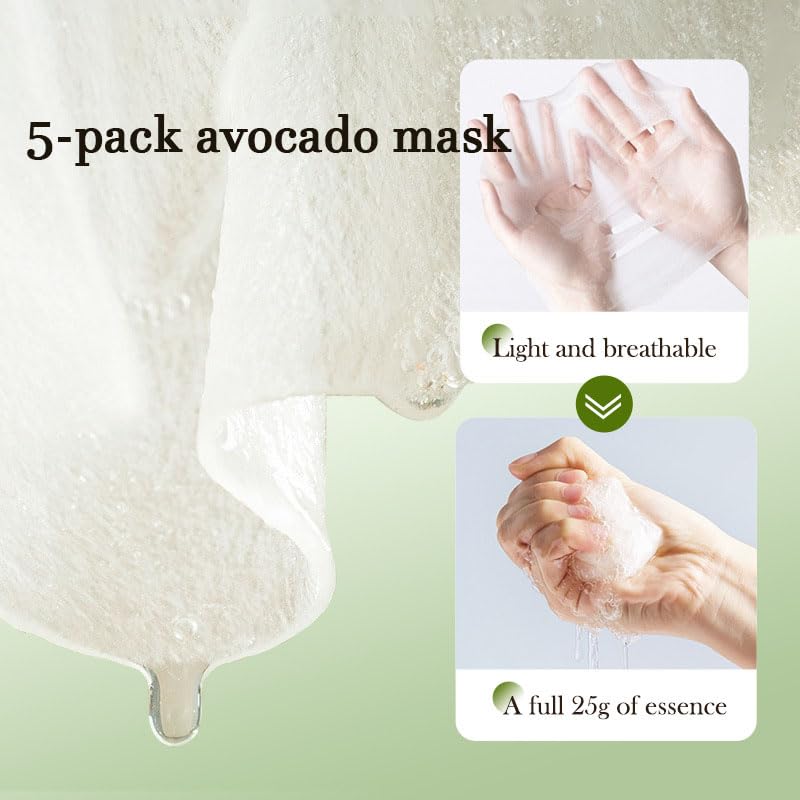 Etuanxi Avocado Skin Care Set – 12-Piece Gift Kit for Hydration, Pore Care & Gentle Firming