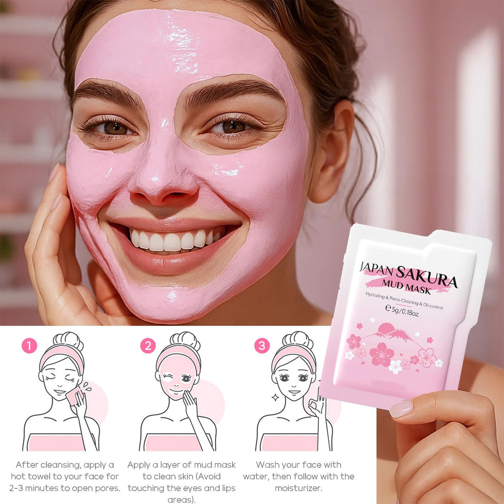Etuanxi 60 Mini Travel Skincare Set — Face Wash, Serum, Toner, Lotion & Sakura Mud Mask