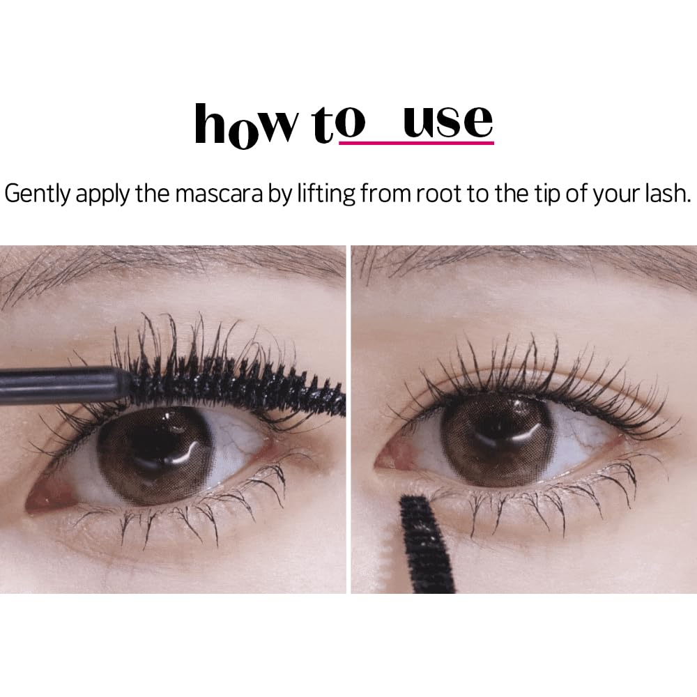 ETUDE Curl Fix Mascara Volume 1+1 Set – Waterproof, 24-Hour Curl, Dense Volume, Vegan Certified