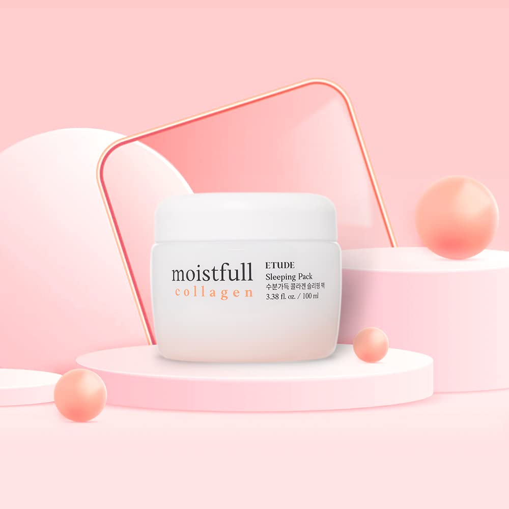 ETUDE Moistfull Collagen Sleeping Pack | Deep Hydration Night Gel with Super Collagen Water