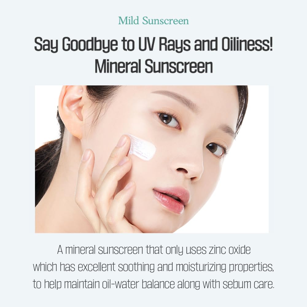 ETUDE Sunprise Sunscreen Mild Sun Milk SPF 50+ PA++++ | 100% Mineral, Sebum-Free, Non-Sticky Protection
