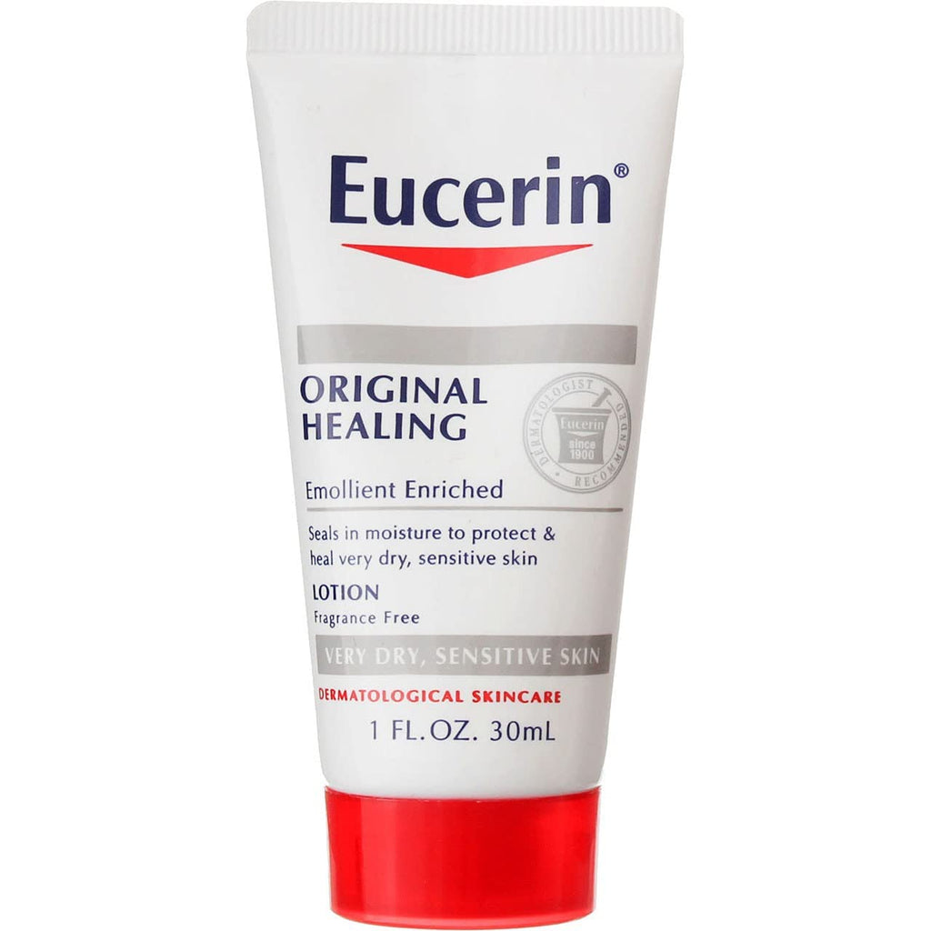 Eucerin Original Moisturizing Lotion 1 oz – Pack of 2 | Fragrance-Free Hydration for Very Dry and Sensitive Skin