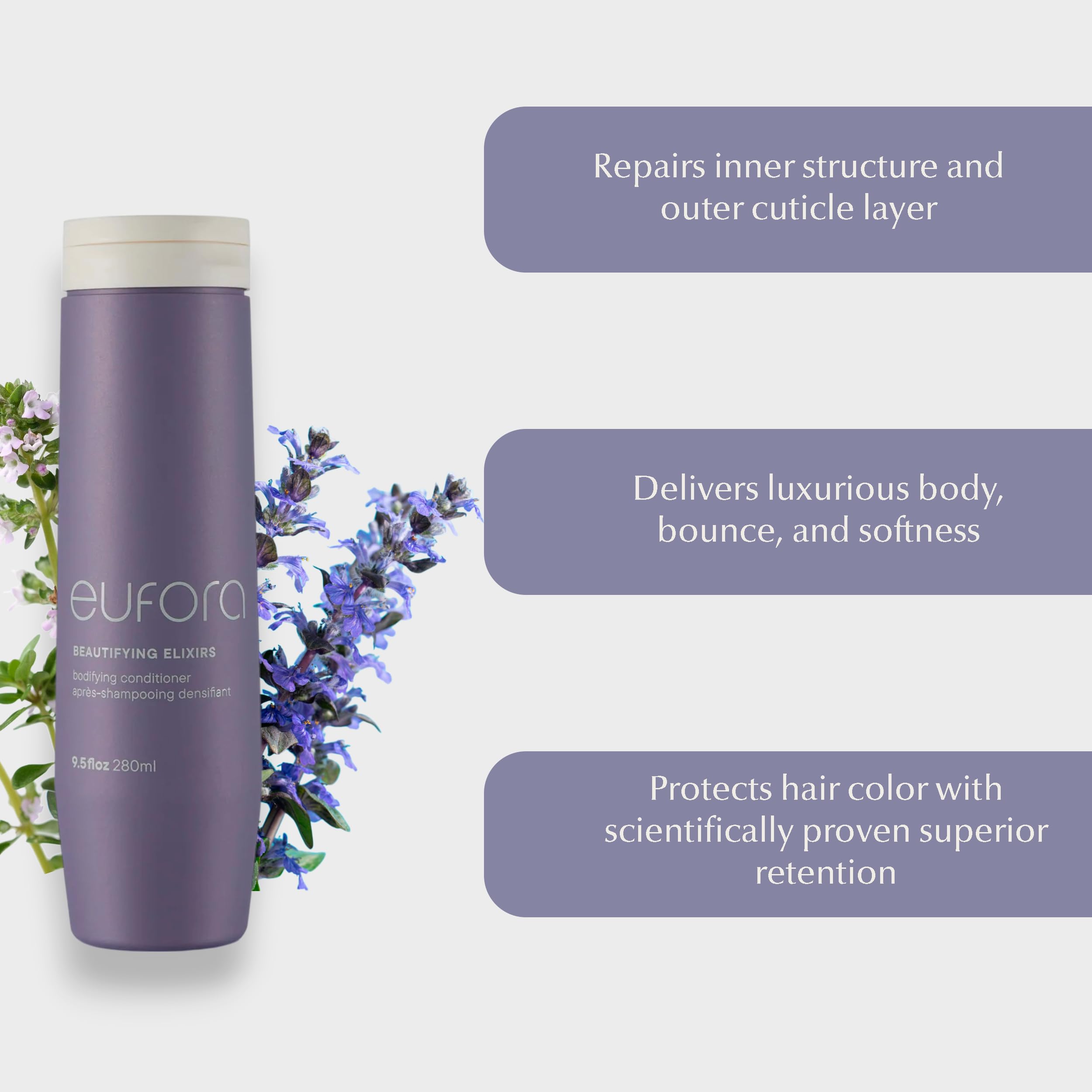 Eufora Beautifying Elixirs Bodifying Conditioner – Color-Treated Hair, 9.5 oz