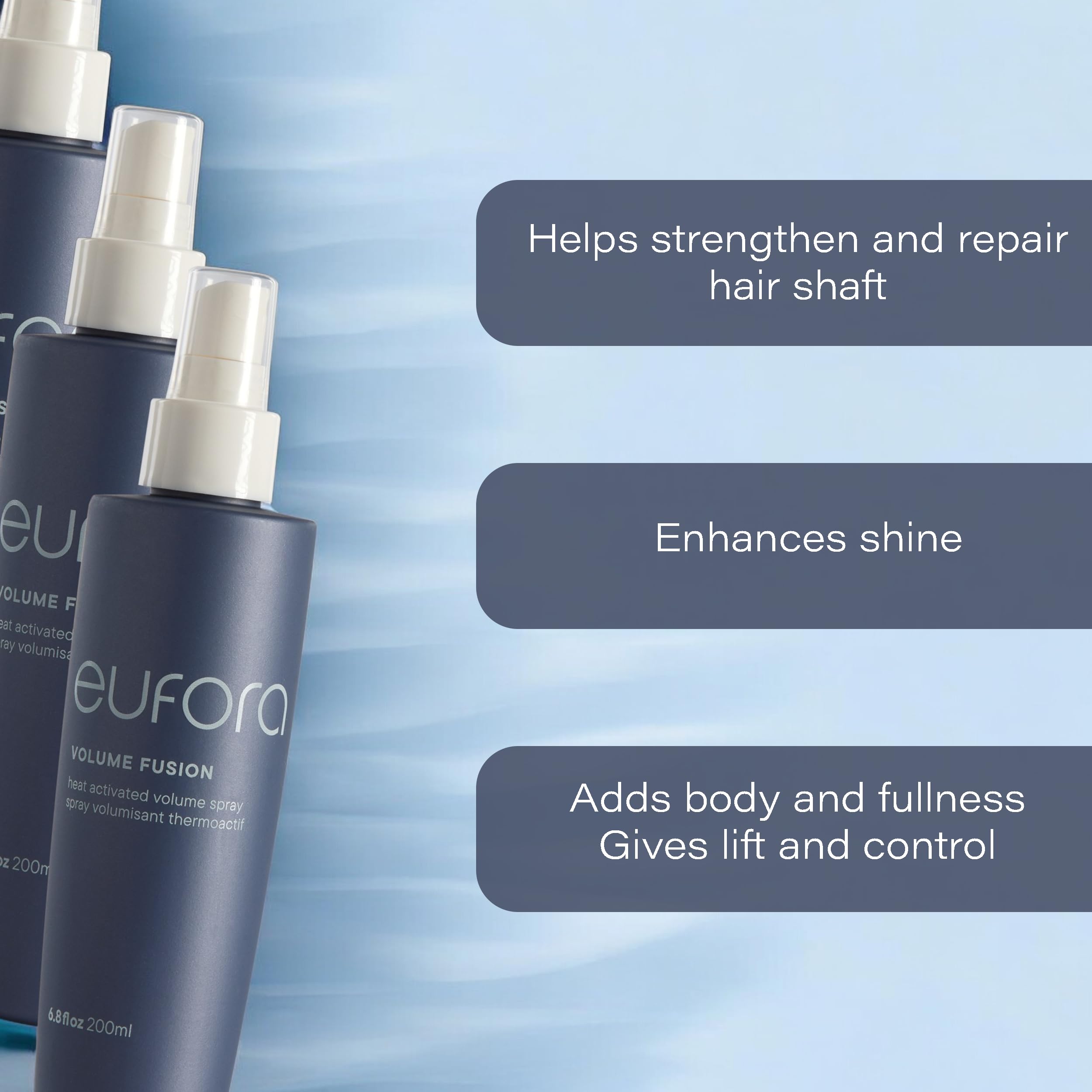 Eufora Volume Fusion Heat Activated Volume Spray 6.8 Fl Oz – Root Lift & Fuller Hair