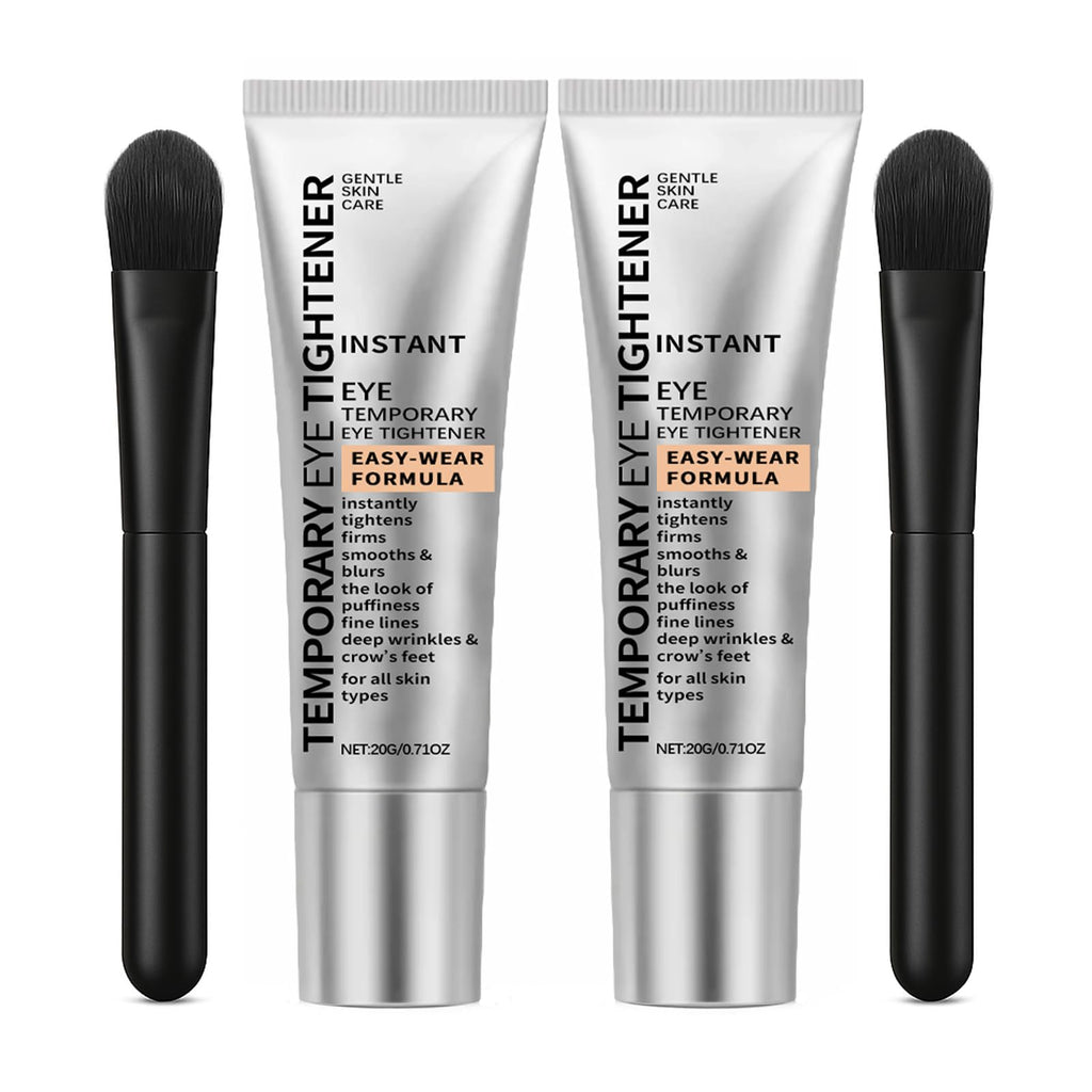 Euralissea Perfection Eye Tightener Cream – 2PCS with 2 Brushes | Instant Firming for Puffiness, Fine Lines & Wrinkles