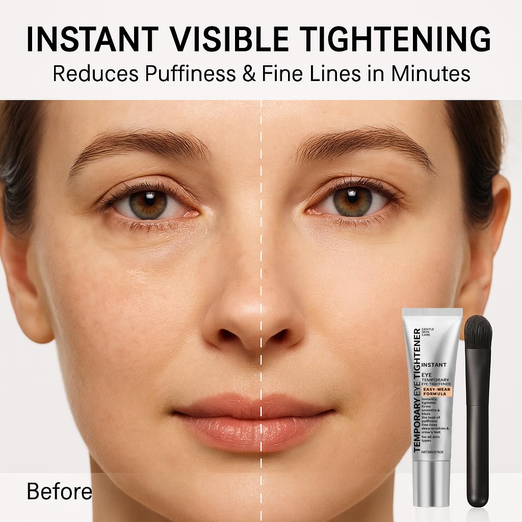 Euralissea Perfection Eye Tightener Cream – 2PCS with 2 Brushes | Instant Firming for Puffiness, Fine Lines & Wrinkles