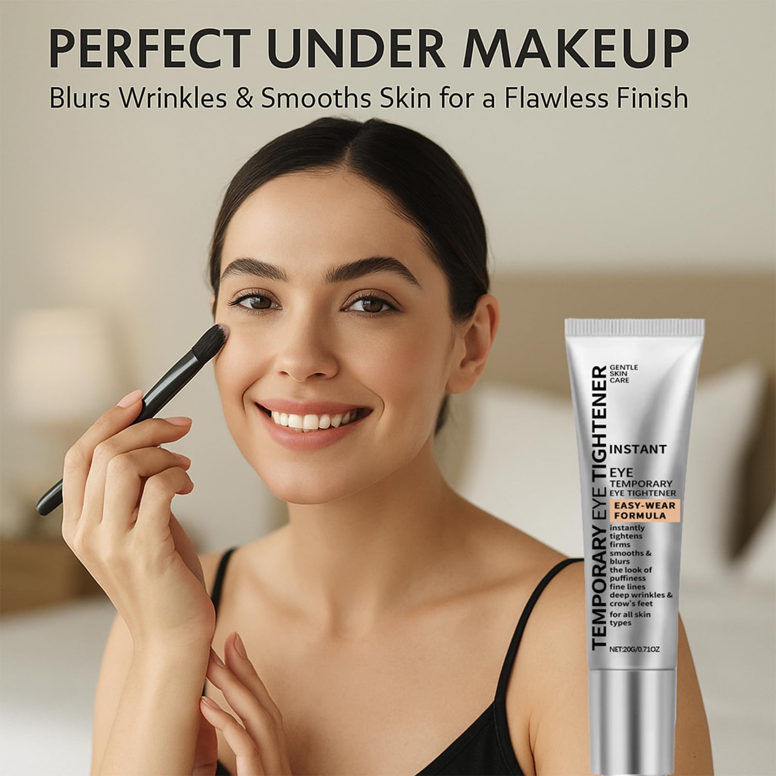 Euralissea Perfection Eye Tightener Cream – 2PCS with 2 Brushes | Instant Firming for Puffiness, Fine Lines & Wrinkles