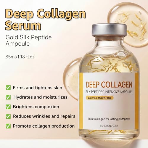 Eustofeyce Deep Collagen Serum Silk Peptide Intensive Lifting Ampoule – Korean Anti-Aging Serum for Face