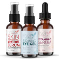 Eva Naturals Facelift in a Bottle Serum Set – Vitamin C, Retinol & Eye Gel for Face, Eyes & Neck