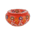 EVANILIFE Decorative Ceramic Jar with Windproof Lid – Handmade Turkish Orange Home Decor