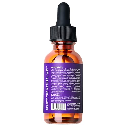Eve Hansen Hydrating Hyaluronic Serum with Vitamin C, E & Green Tea | 72% Organic, Anti-Wrinkle