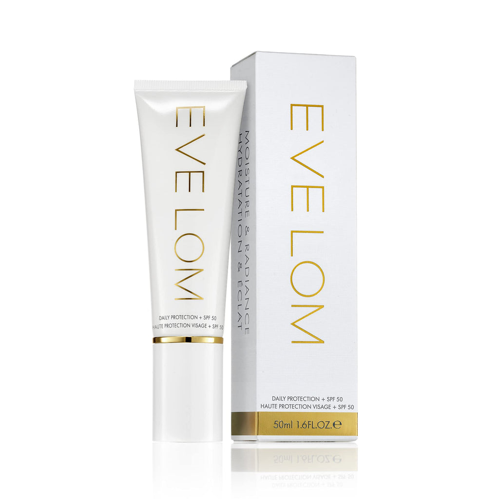 EVE LOM Daily Protection SPF 50 Facial Sunscreen | Hydrating Moisturizer with Niacinamide & Vitamin C – 50ml