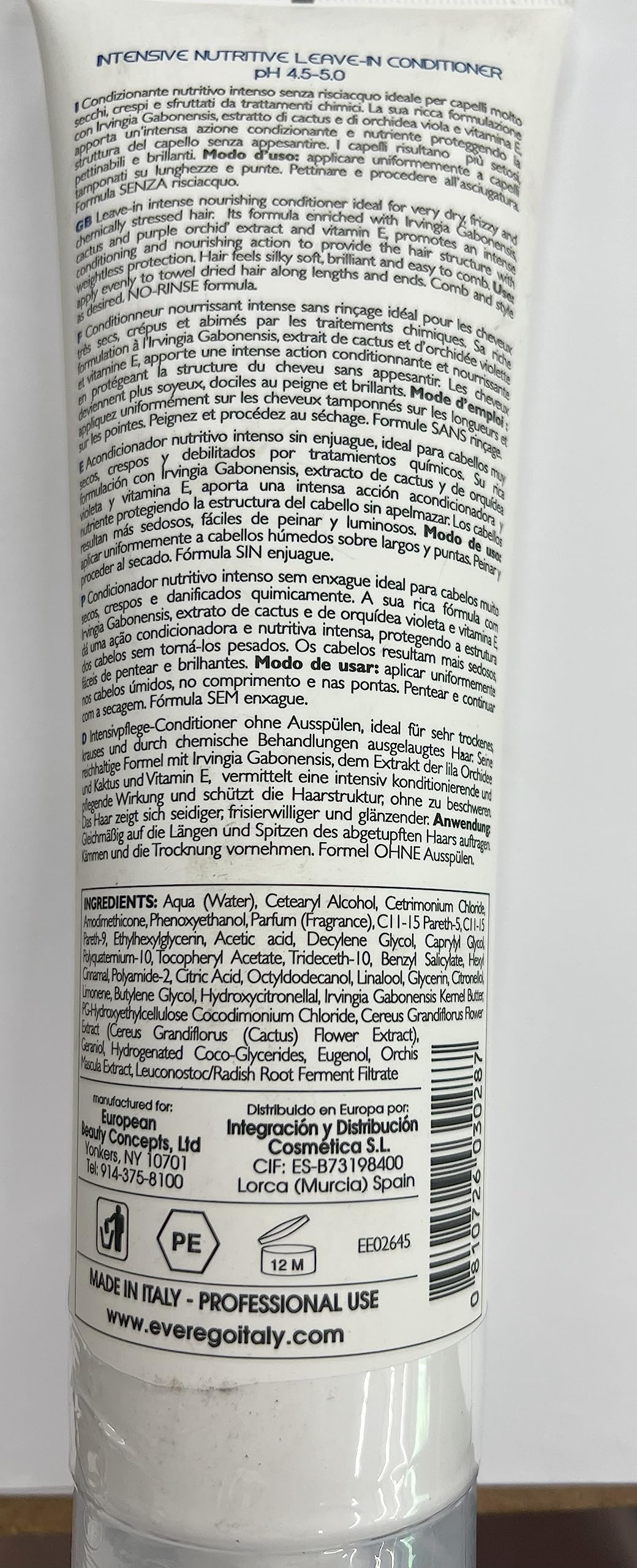 Ever Ego Nourishing Intensive Leave-In Conditioner 300 mL – Hydration for Damaged, Frizzy Hair