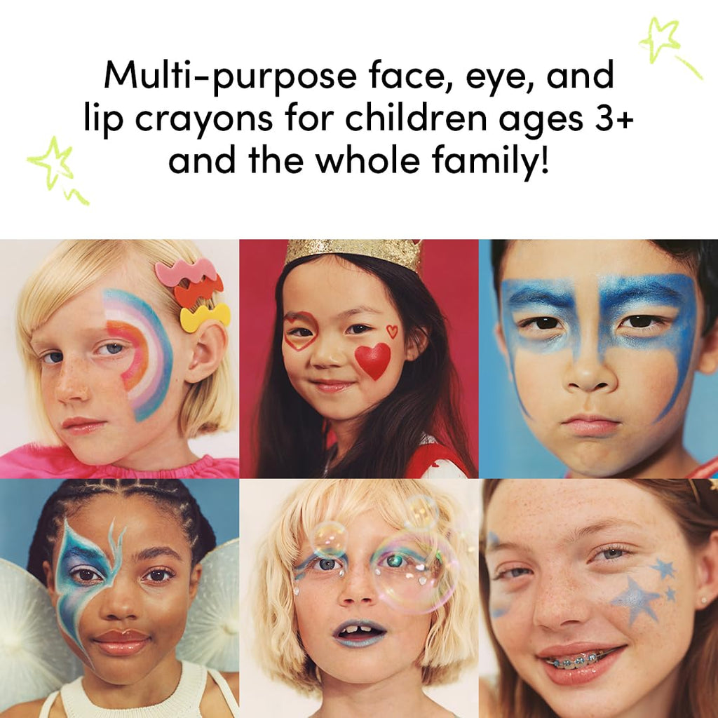 Evereden Kids Fantasy Face Crayon: Unicorn – Non-Toxic, Vegan Makeup for Face, Lips & Eyes