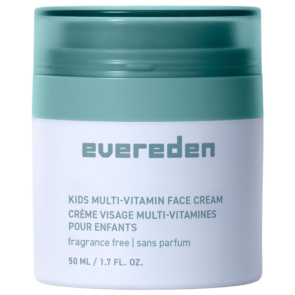 Evereden Fragrance-Free Kids Face Cream – 1.7 oz Unscented, Non-Toxic Moisturizer with Multi-Vitamin Complex
