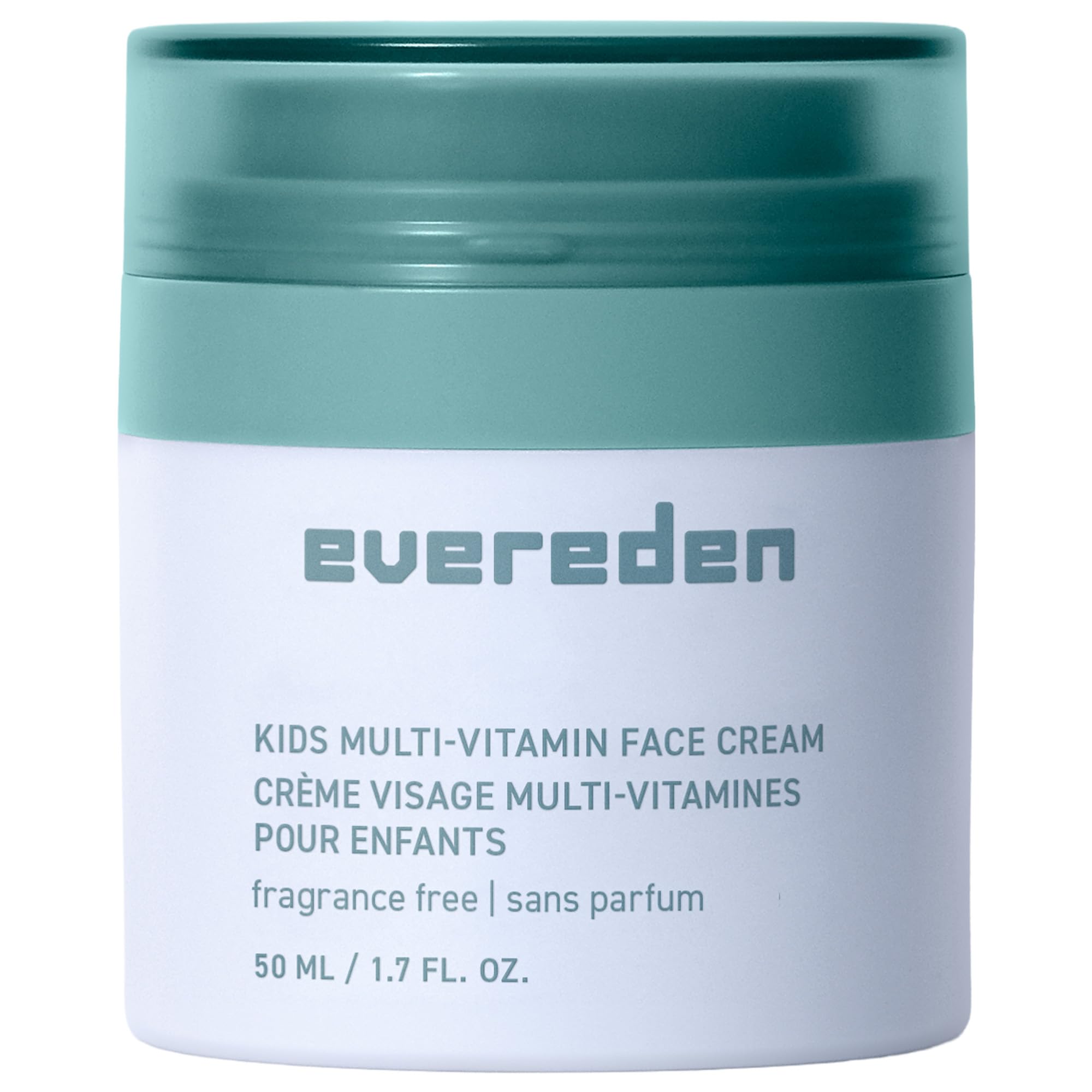 Evereden Fragrance-Free Kids Face Cream – 1.7 oz Unscented, Non-Toxic Moisturizer with Multi-Vitamin Complex