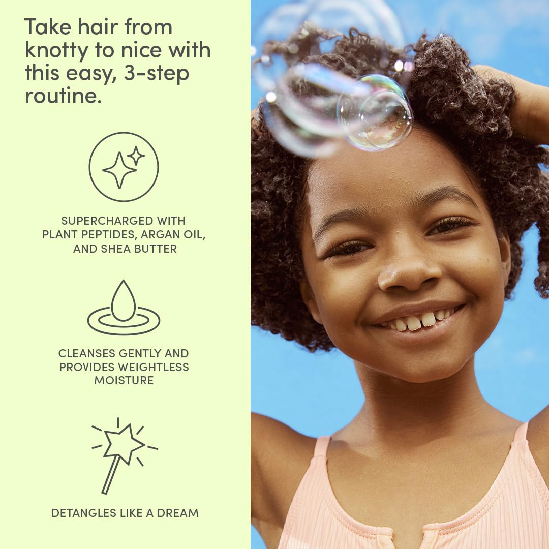 Evereden Kids Complete Haircare Set — Detangling Shampoo, Conditioner & Brush (Ages 3+)