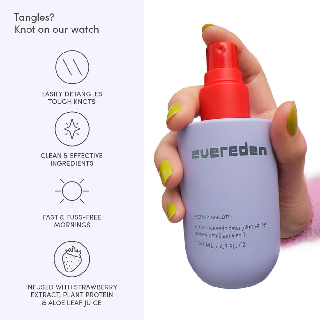 Evereden Kids Detangler Spray 4-in-1 | Detangle, Moisturize & Strengthen | Pack of 2