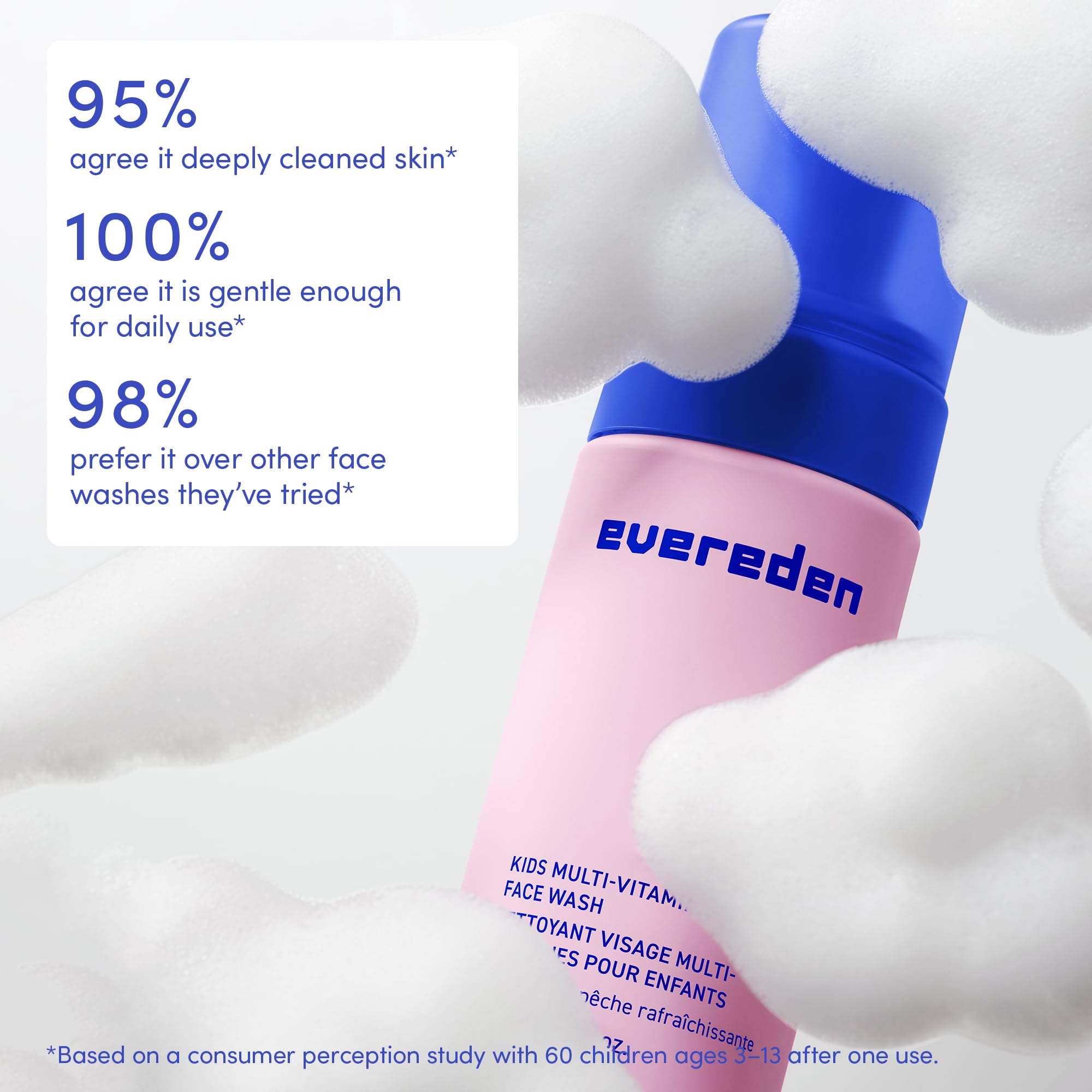 Evereden Kids Face Wash: Cool Peach – Gentle, Non-Toxic Multi-Vitamin Cleanser (Pack of 2) | 3.4 fl oz