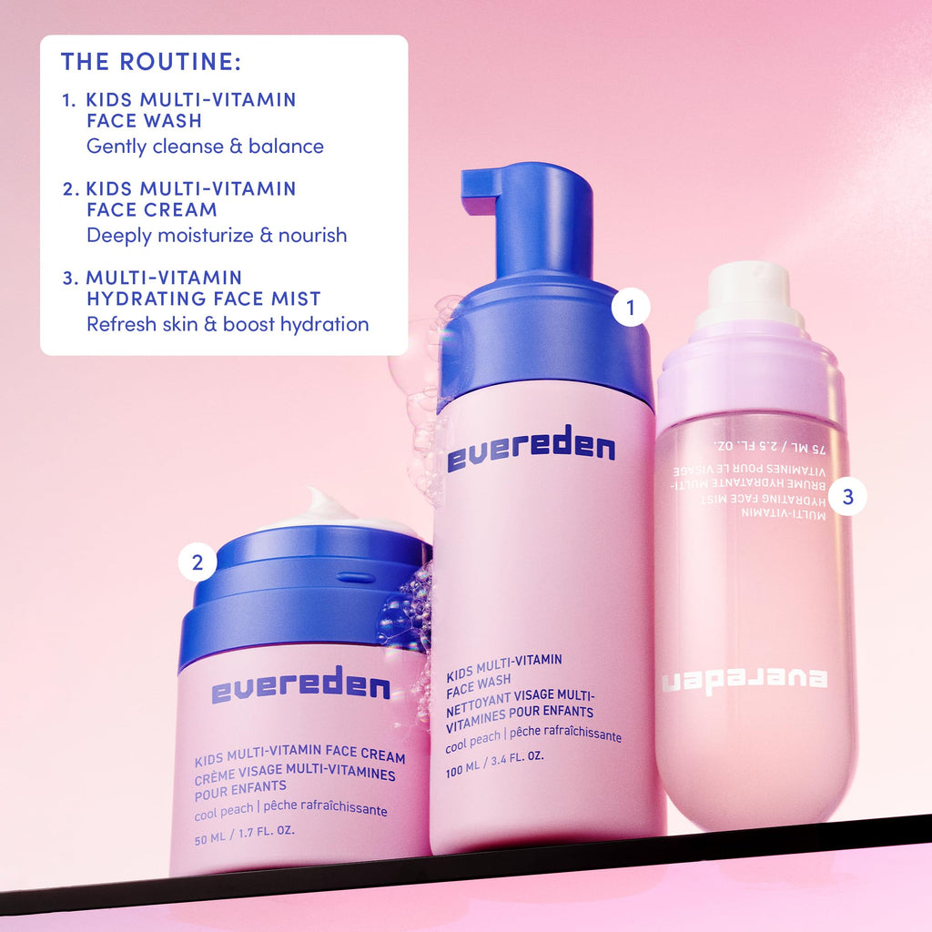 Evereden Kids Face Wash – Gentle Foaming Cleanser, Non-Toxic & Hypoallergenic