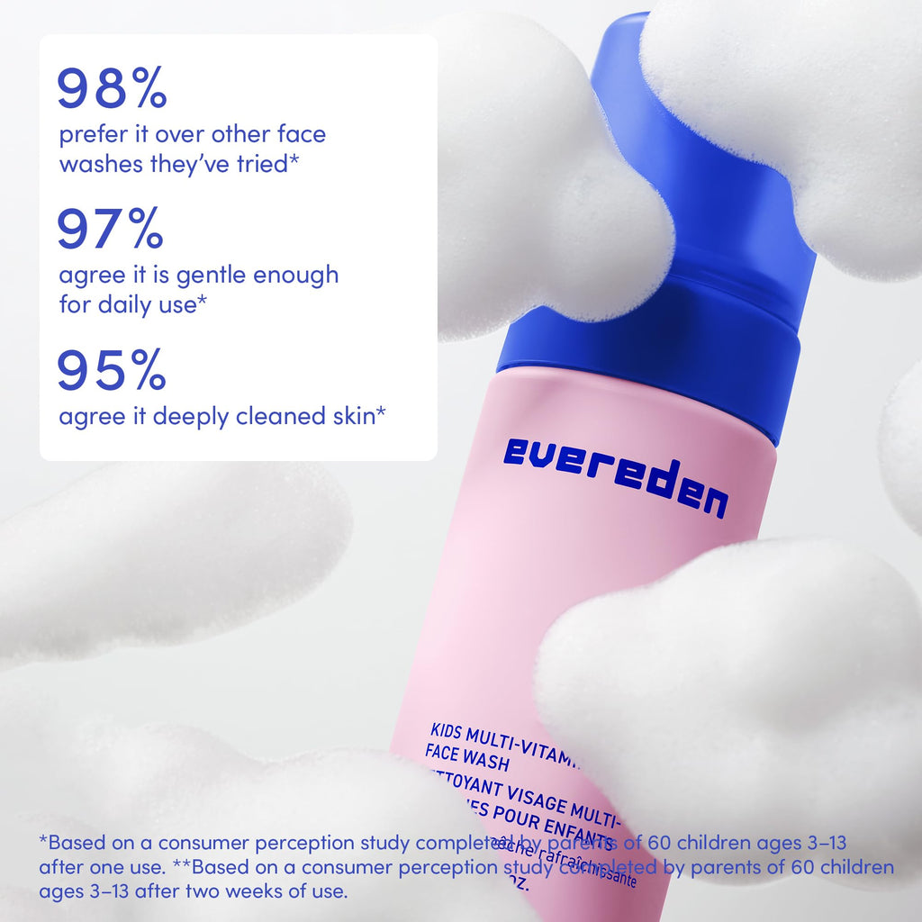 Evereden Kids Daily 1-2-3 Routine Bundle – Clean, Vegan Skincare for Kids with SPF 30 Mineral Sunscreen