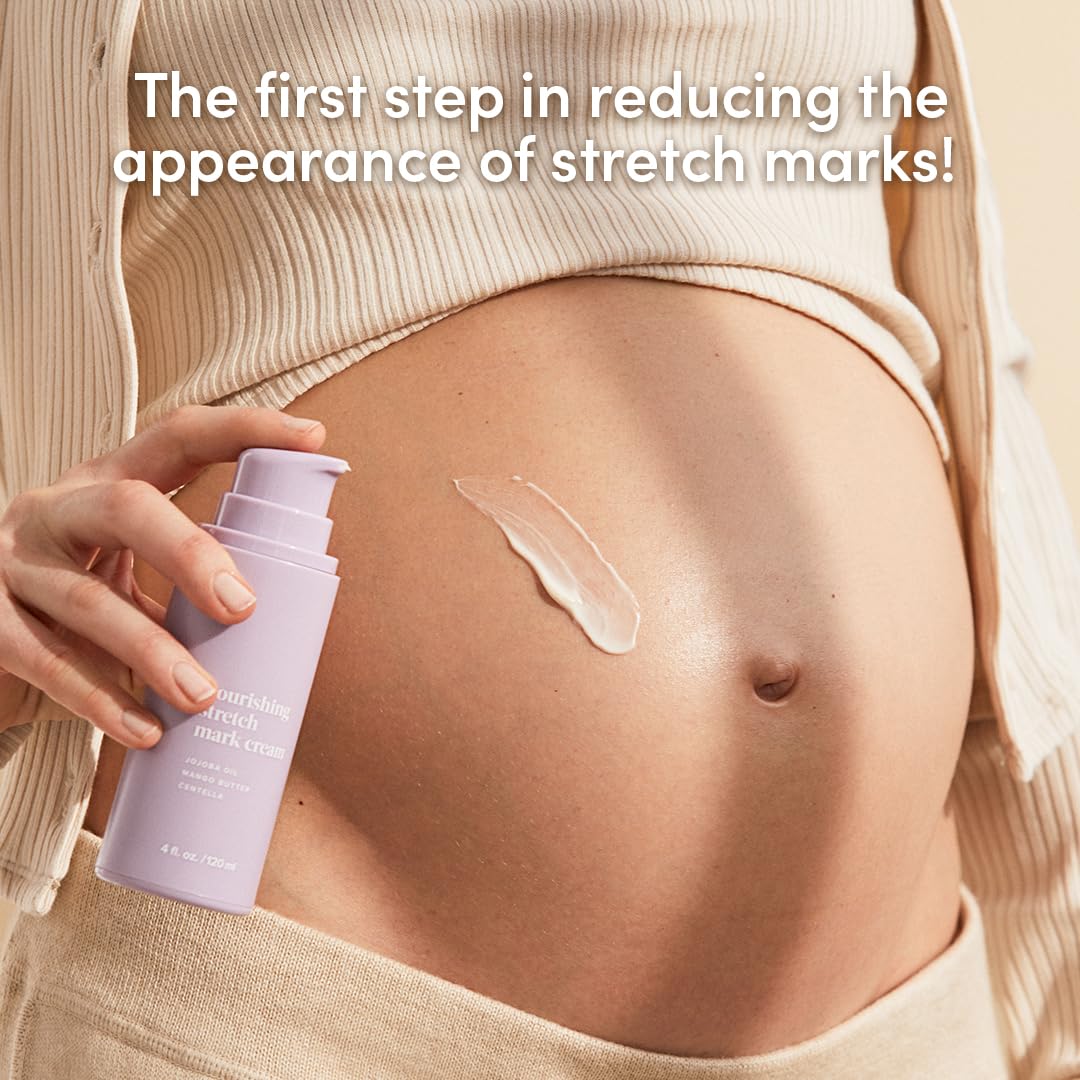 Evereden Nourishing Stretch Mark Cream (4 oz) – Clean, Vegan Pregnancy & Postpartum Moisturizer