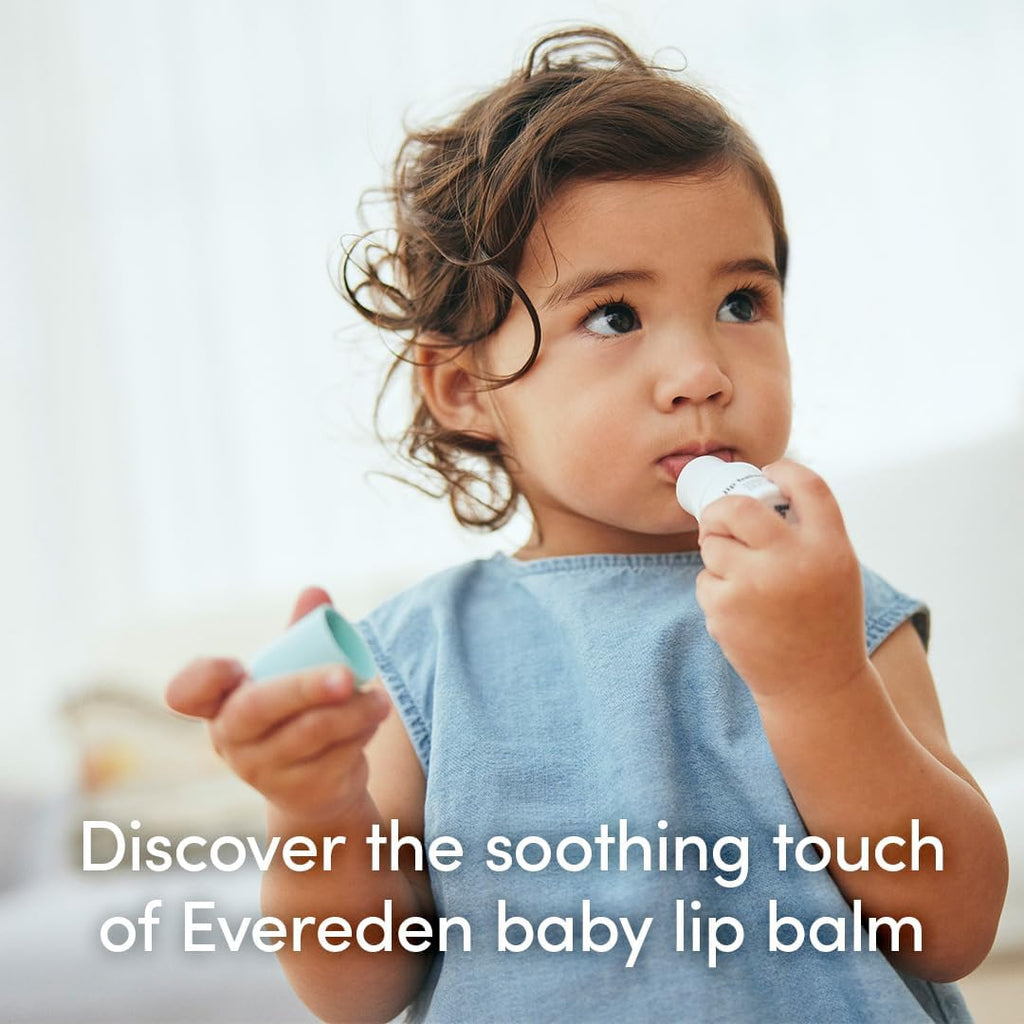 Evereden Baby Lip Balm, 0.14 oz — Clean, Non-Toxic, Fragrance-Free (Pack of 2)