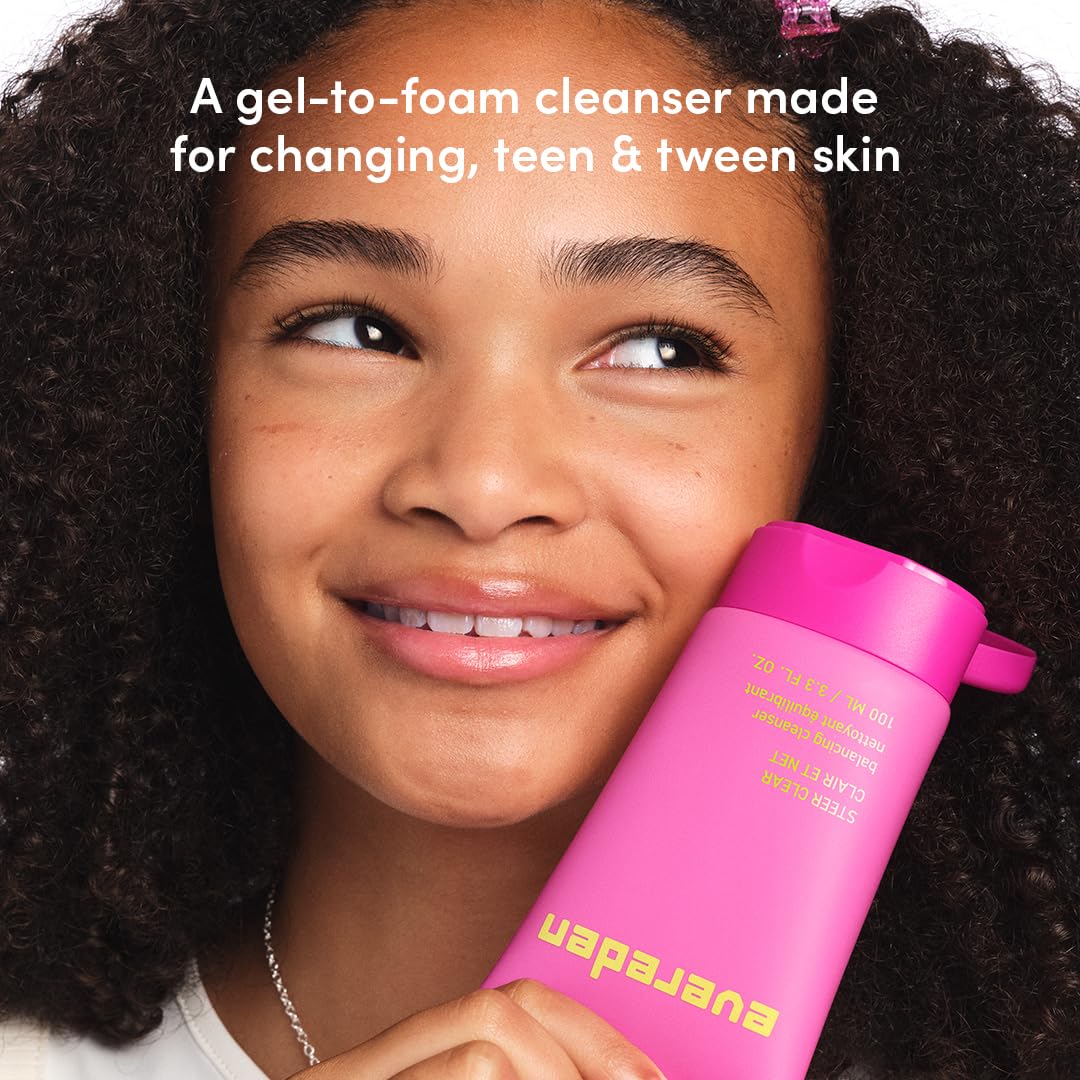 Evereden Pre-Teen Collection: Triple Green Tea Jelly Cleanser, Gel-Cream Moisturizer, & Toner Pads