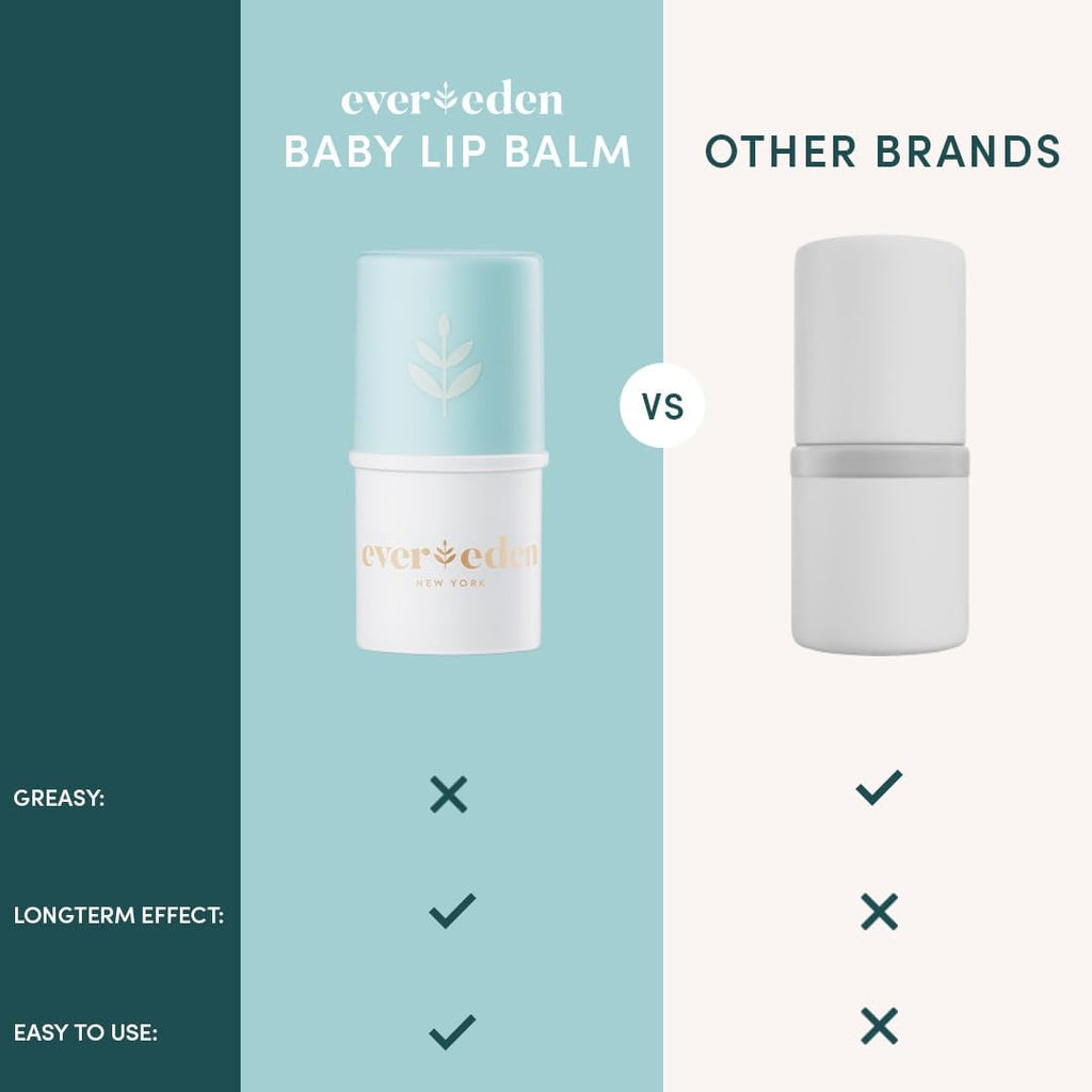 Evereden Baby Lip Balm, 0.14 oz — Clean, Non-Toxic, Fragrance-Free (Pack of 2)