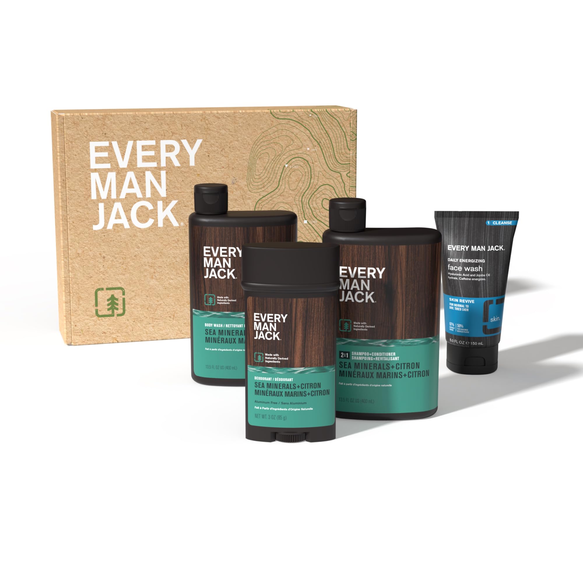 Every Man Jack Sea Minerals + Citron Gift Set – Hydrating Bath & Body Essentials