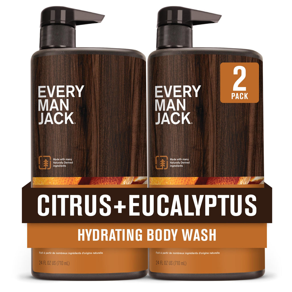 Every Man Jack Nourishing Citrus Eucalyptus Body Wash – 24 Fl Oz (2 Pack) | For All Skin Types