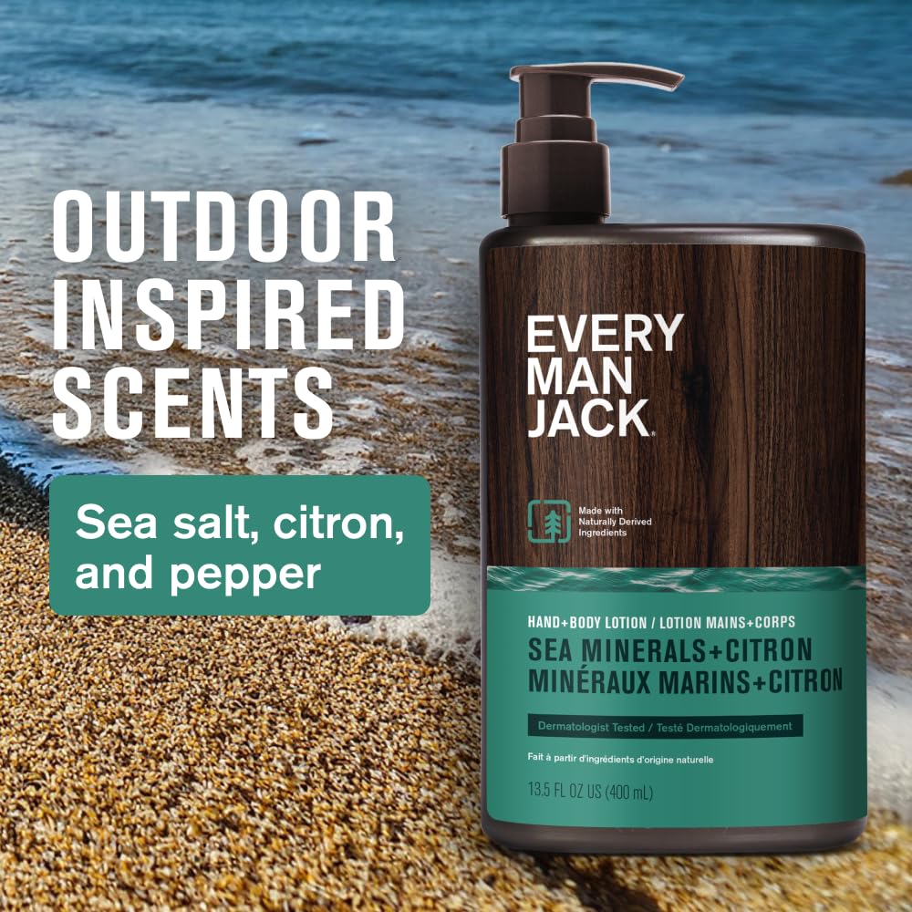 Every Man Jack Sea Minerals + Citron Hand & Body Lotion — 2 × 13.5oz