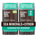 Every Man Jack Sea Minerals and Citron Aluminum-Free Deodorant - 2 Pack