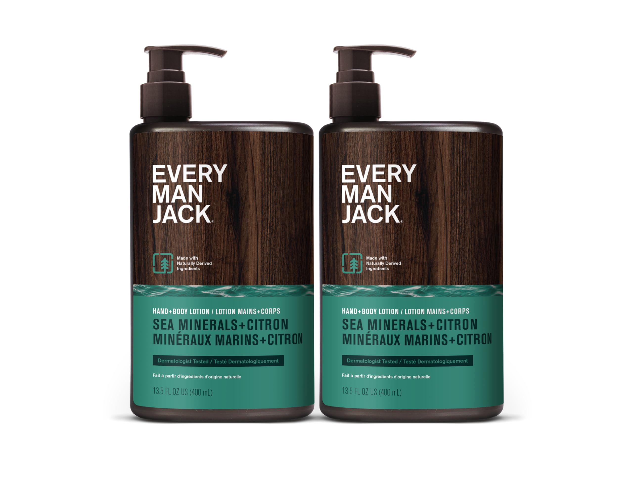 Every Man Jack Sea Minerals + Citron Hand & Body Lotion — 2 × 13.5oz