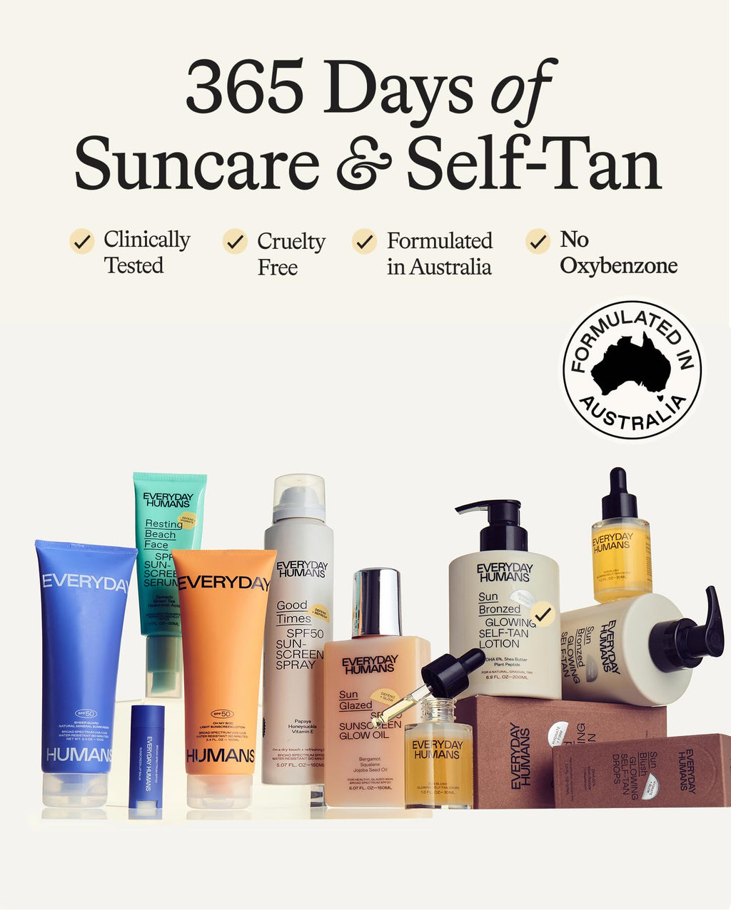 Everyday Humans Sun Blush Glowing Self Tanning Drops – Fragrance Free, Australian Made 1.0 fl oz