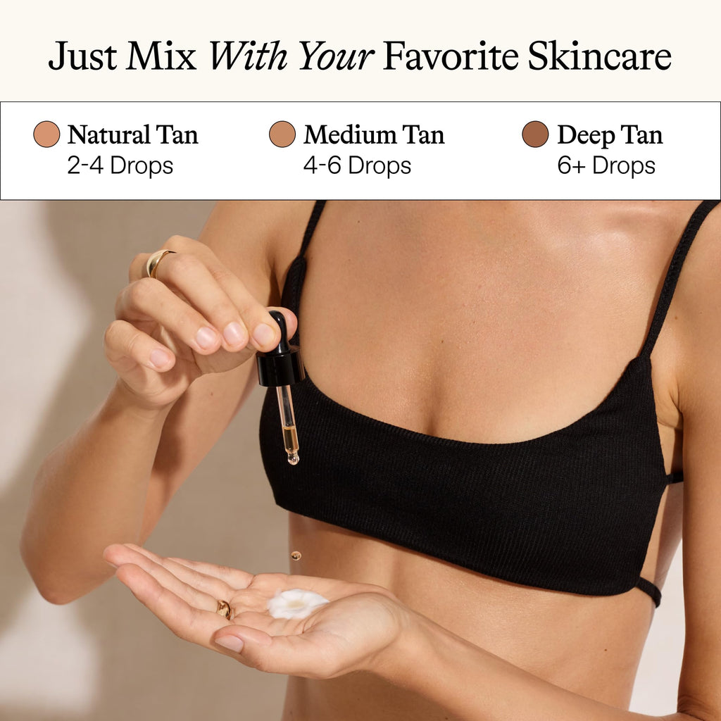 Everyday Humans Sun Blush Glowing Self Tanning Drops – Fragrance Free, Australian Made 1.0 fl oz