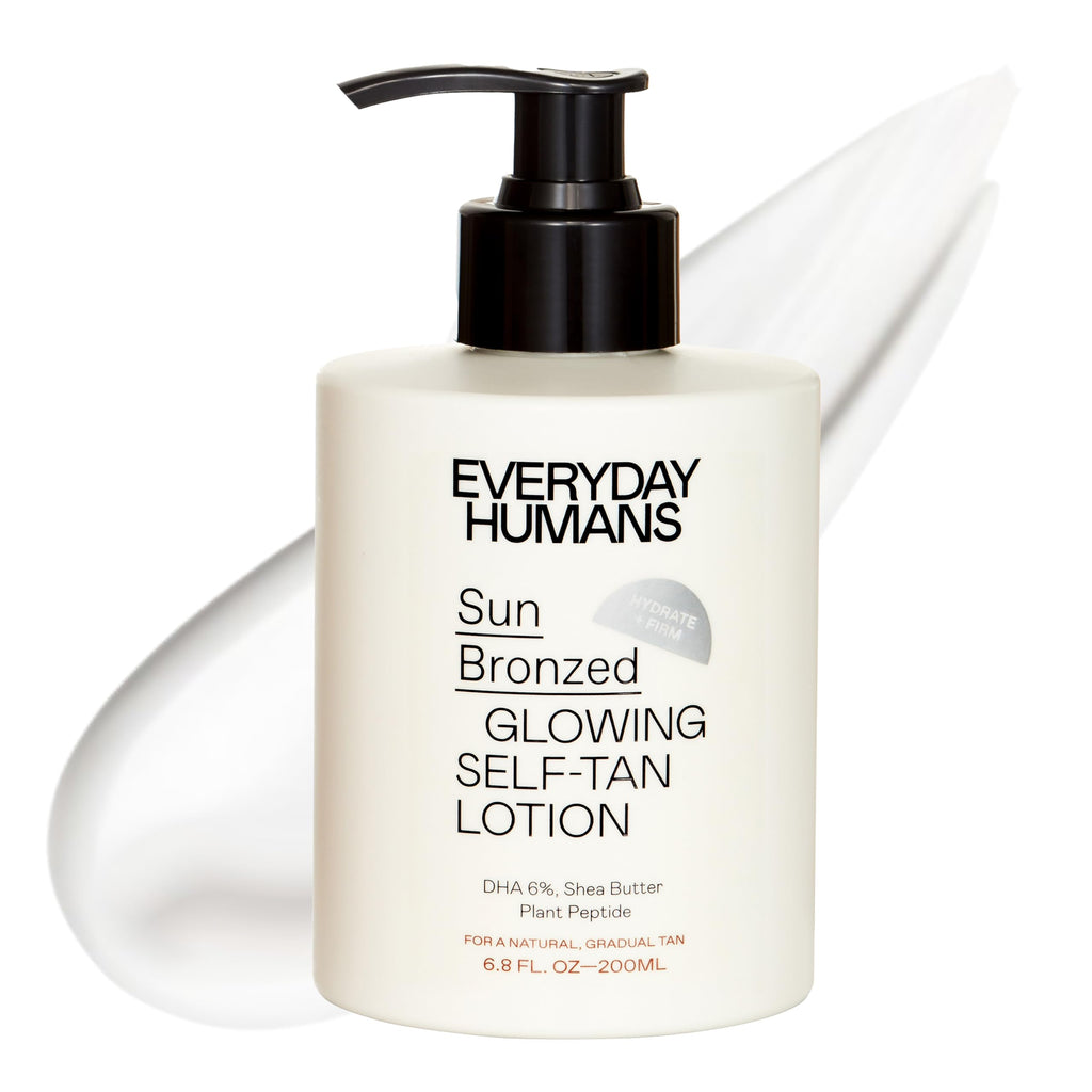 Everyday Humans Sun Bronzed Gradual Self Tanner Lotion – Australian Made with Peptides, 6.8 oz