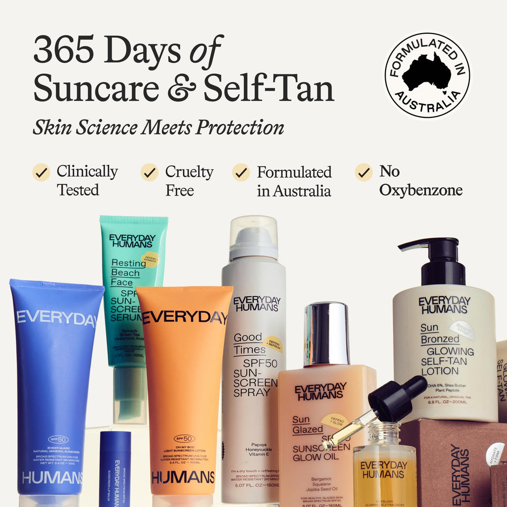 Everyday Humans Sun Bronzed Gradual Self Tanner Lotion – Australian Made with Peptides, 6.8 oz