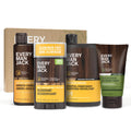 Every Man Jack Men's Bath & Body Gift Set - Amber + Sandalwood | Hydrating Body Wash, 2-in-1 Shampoo, Aluminum-Free Deodorant & Face Wash