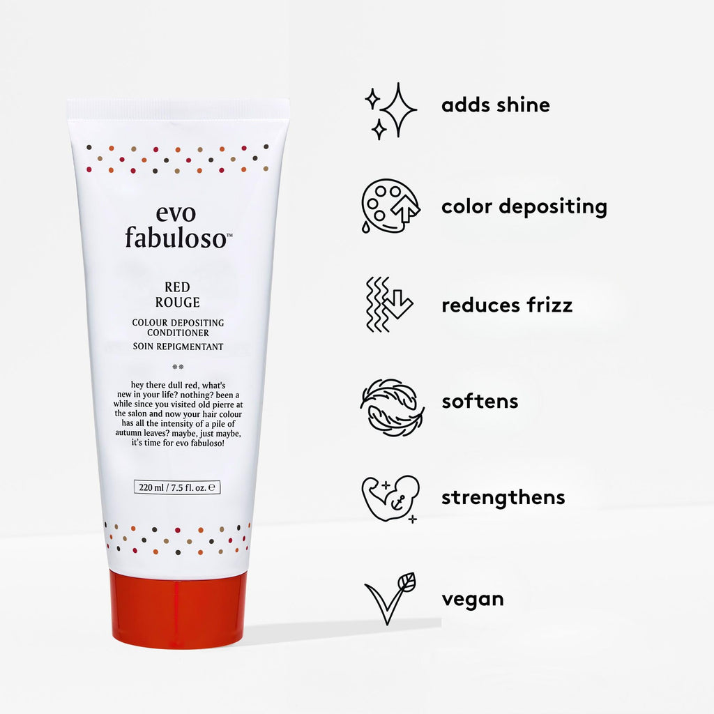 EVO Fabuloso Red Color Depositing Conditioner – Full Size 7.5 oz | Instant Color Refresh