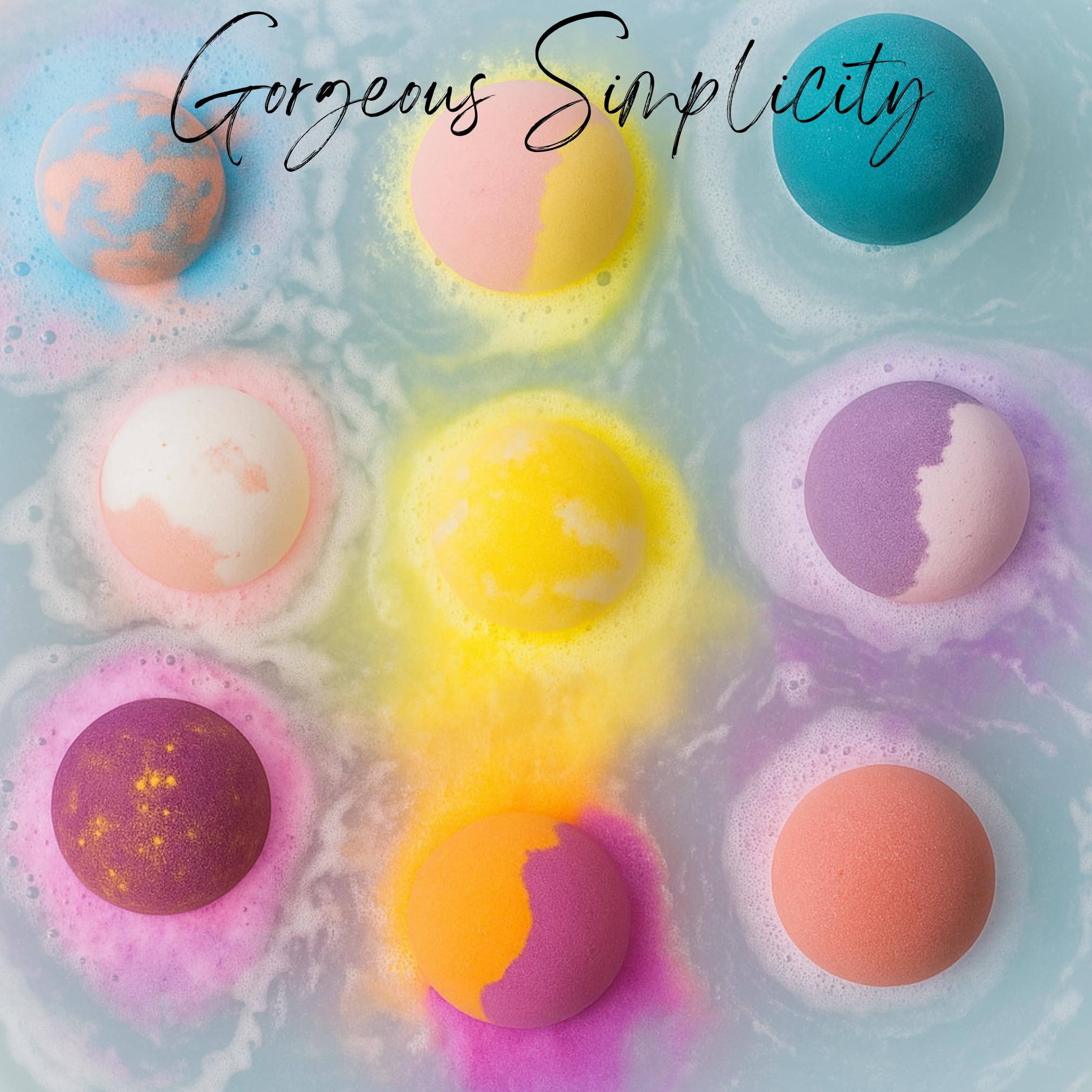 EvolutionUSA Refresh Bath Bombs - 24 Mini Organic Bath Bombs Set for Women and Kids