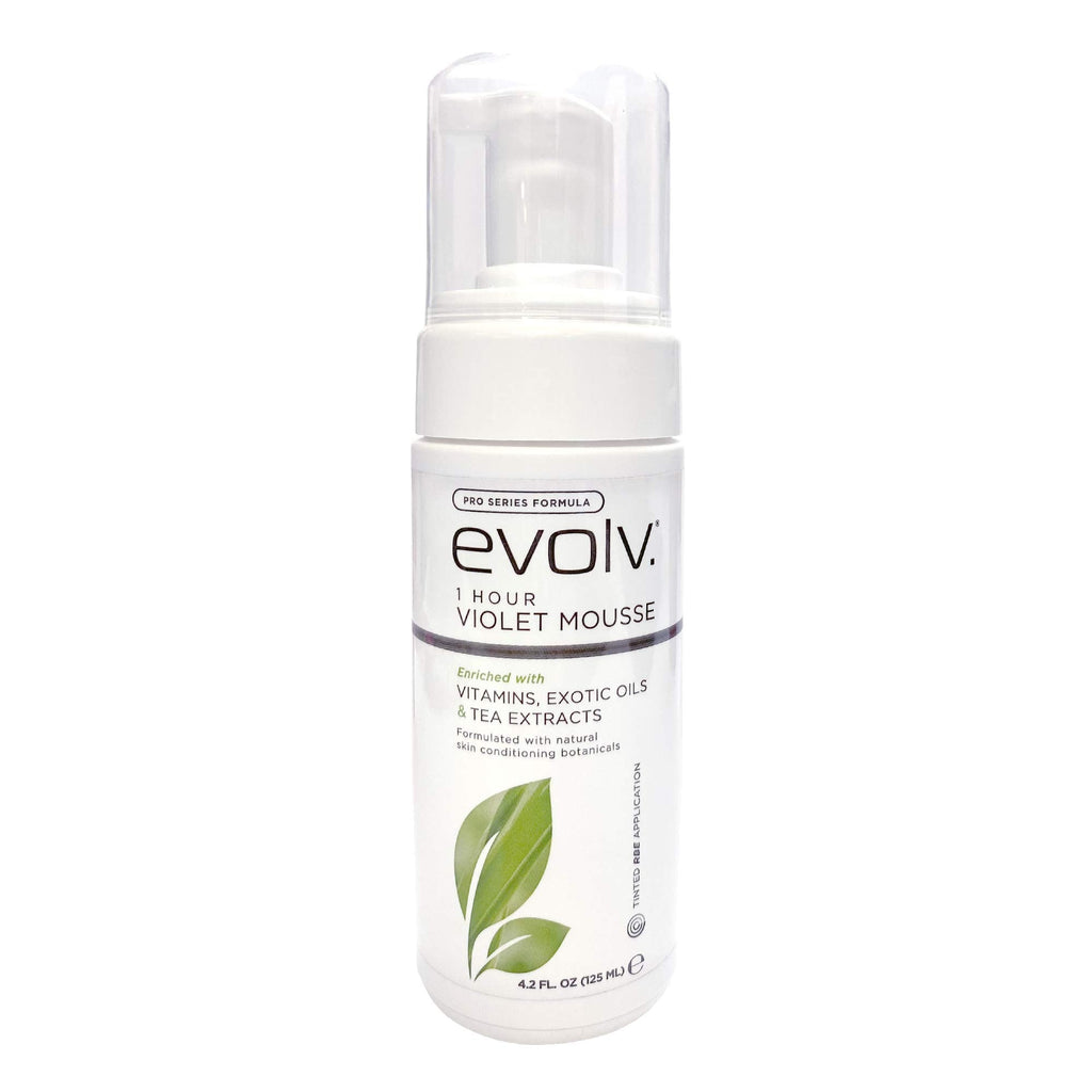 Evolv. 1 Hour Violet Mousse – Rapid DHA Self-Tanner for Streak-Free, Even Tan