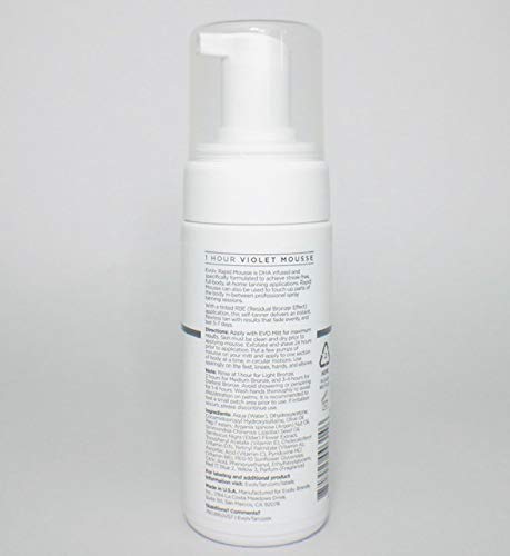 Evolv. 1 Hour Violet Mousse – Rapid DHA Self-Tanner for Streak-Free, Even Tan