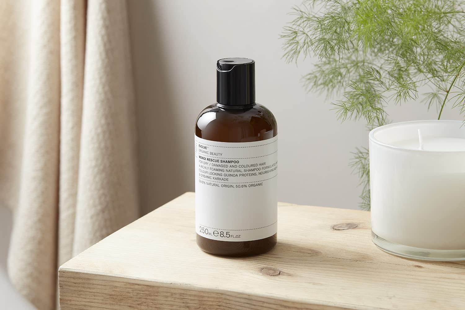 Evolve Organic Beauty Natural Monoi Rescue Shampoo | Small Batch Vegan Clean Beauty