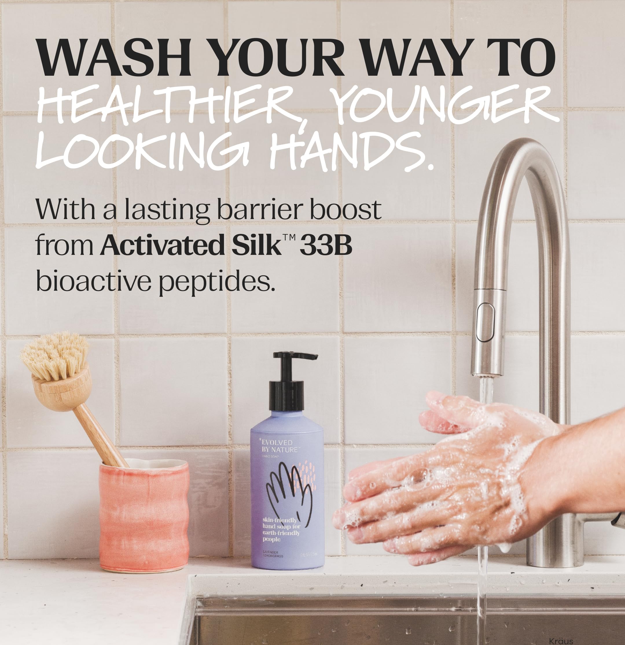 EVOLVED BY NATURE Liquid Hand Soap Refill – 128 Oz, Lavender Lemongrass, Biodegradable Formula
