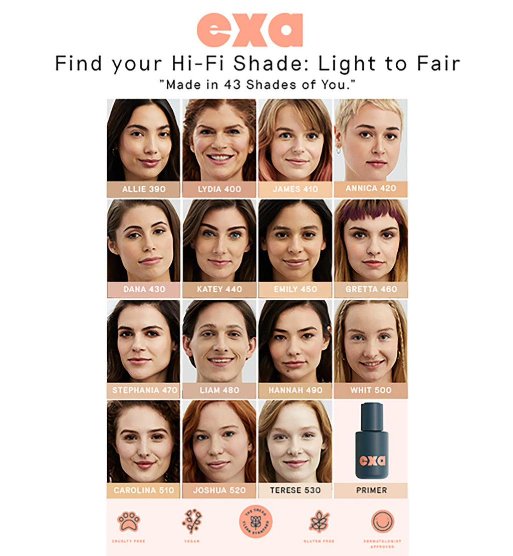Exa Beauty Natural High Fidelity Foundation | Clean, Vegan, Cruelty-Free Makeup (Dana 430)