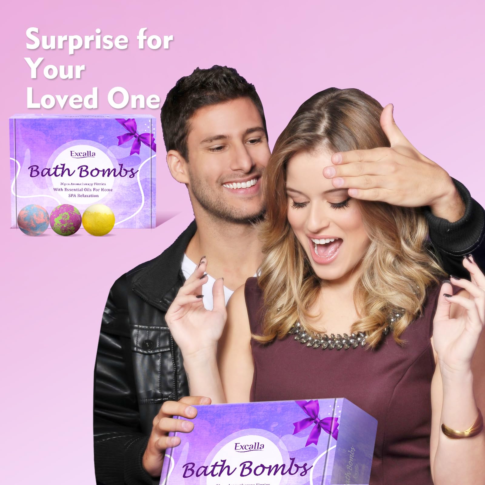Excalla Bath Bombs Gift Set | 20 Handmade Bubble Bath Bombs with Shea & Cocoa Butter