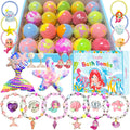 Excalla Mermaid Bath Bombs for Girls – 20 Surprises with Jewelry Toys